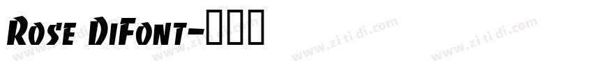 Rose DiFont字体转换